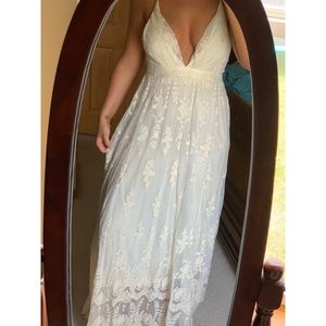 White long floral dress from Indian Boutique